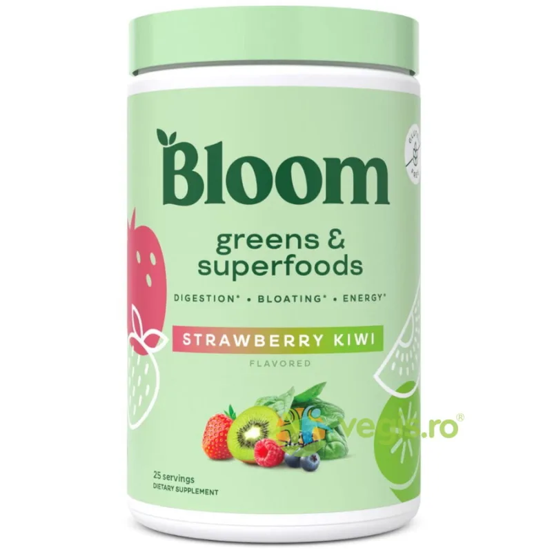 Amestec de Super Alimente Verzi cu Aroma de Capsuni si Kiwi Bloom Greens&Superfoods 150.75g BLOOM&nbsp;NUTRITION — preț și oferte