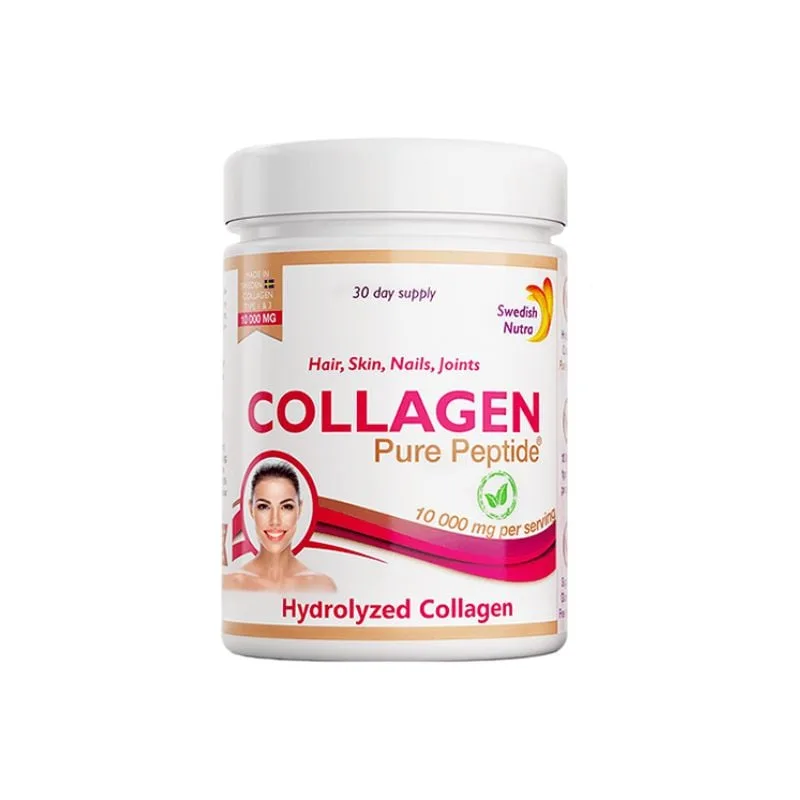 Colagen hidrolizzat pulbere 10.000Mg, Tip 1 si 3, 300 g, Swedish Nutra — preț și oferte