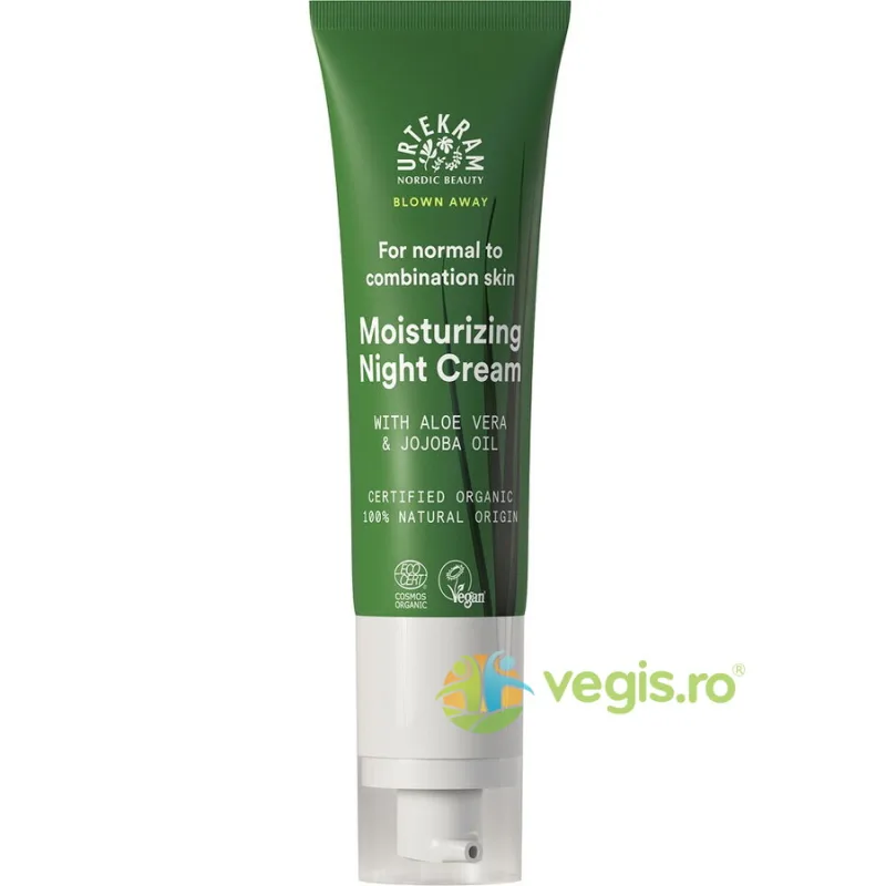 Crema Racoritoare de Noapte pentru Piele Normala si Mixta cu Aloe Vera si Ulei de Jojoba Bio 50ml — preț și oferte
