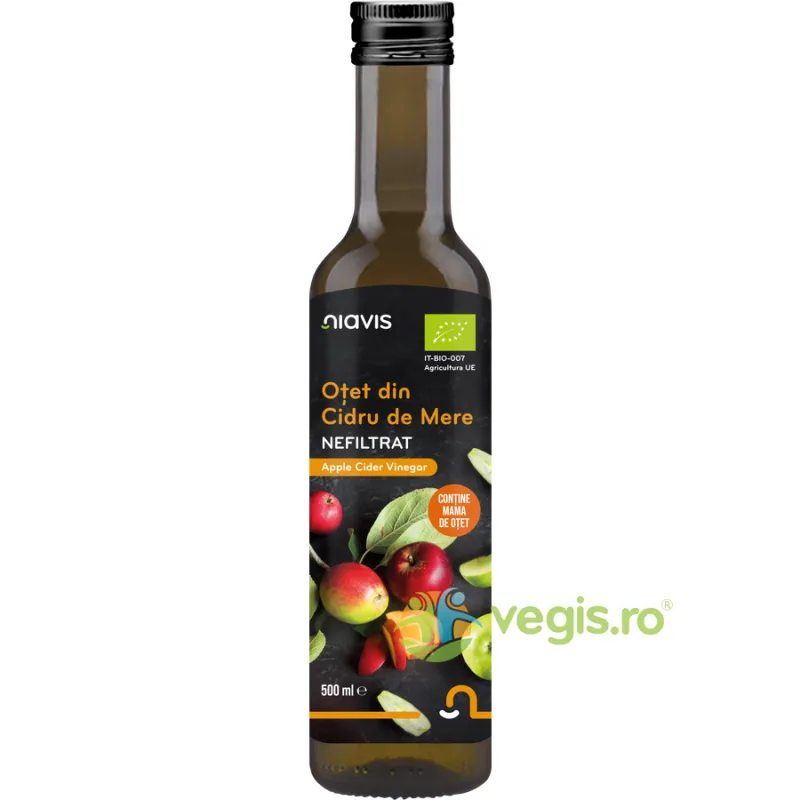 Otet din Cidru de Mere Nefiltrat Ecologic/Bio 500ml NIAVIS — preț și oferte