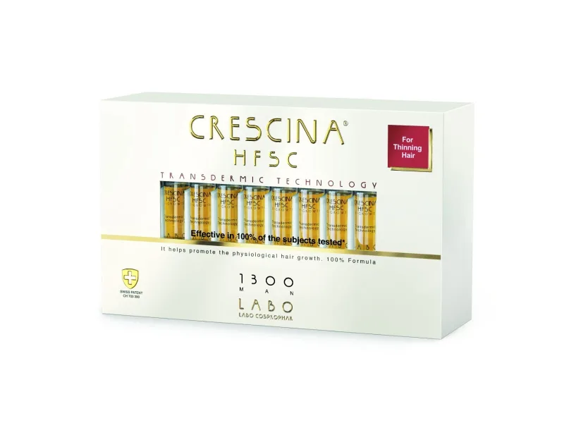 Tratament Transdermic Re-Growth HFSC 1300 pentru barbati, 20 fiole, Crescina — preț și oferte