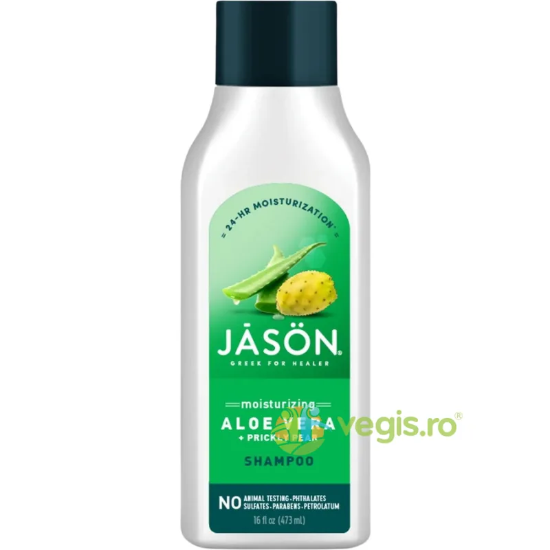 Sampon Hidratant pentru Par Uscat cu 80% Aloe Vera si Fruct de Cactus 473ml JASON — preț și oferte