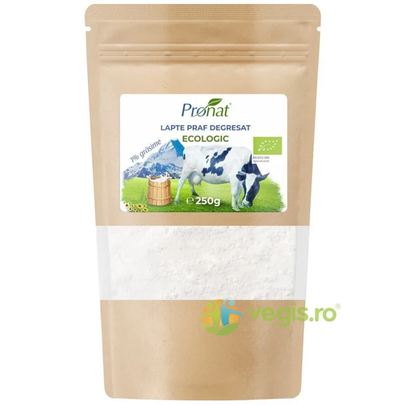 Lapte Praf Degresat 1% Grasime Ecologic/Bio 250g PRONAT — preț și oferte