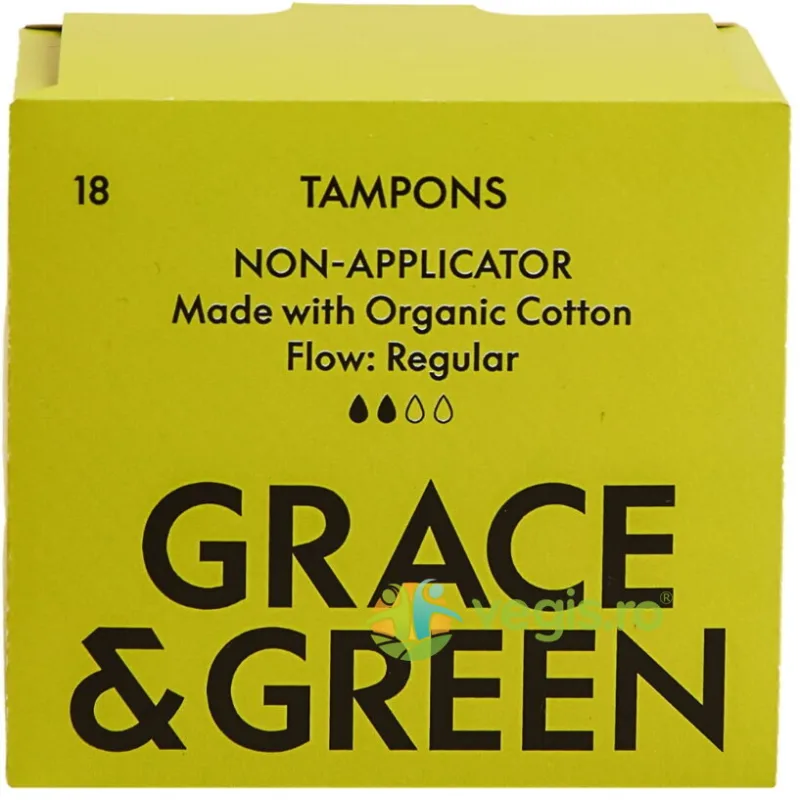 Tampoane din 100% Bumbac Organic Normal 18buc Grace and Green — preț și oferte
