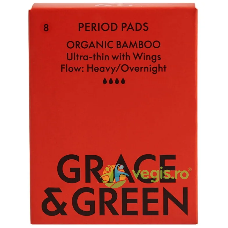 Absorbante din Bambus Organic pentru Noapte 8buc Grace and Green — preț și oferte