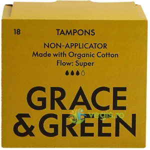 Tampoane din 100% Bumbac Organic Super 18buc