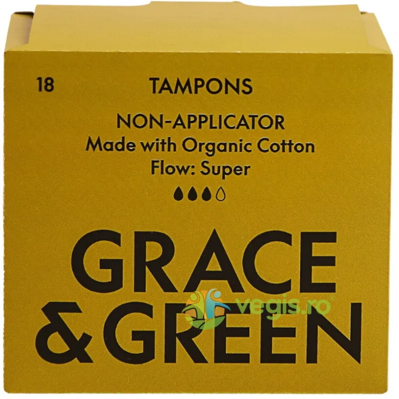 Tampoane din 100% Bumbac Organic Super 18buc Grace and Green — preț și oferte