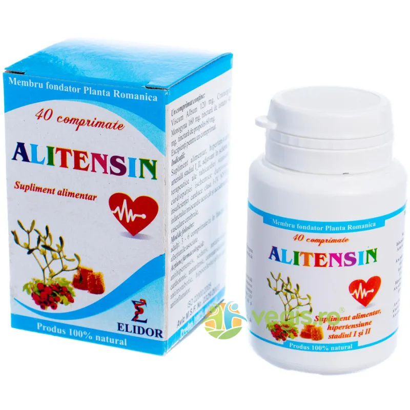 Alitensin (Adjuvant in Hipertensiune) 40cpr ELIDOR — preț și oferte
