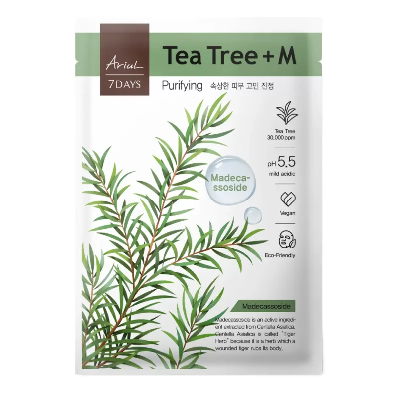 Masca cu Arbore de Ceai+Madecassoside, 7Days Plus, 1 bucata, Ariul — preț și oferte