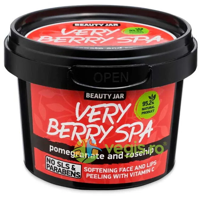 Exfoliant cu Vitamina C pentru Fata si Buze Very Berry Spa 120g BEAUTY JAR — preț și oferte
