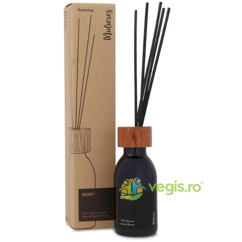 Difuzor Natural cu Betisoare din Trestie Berry 100ml MULIERES — preț și oferte