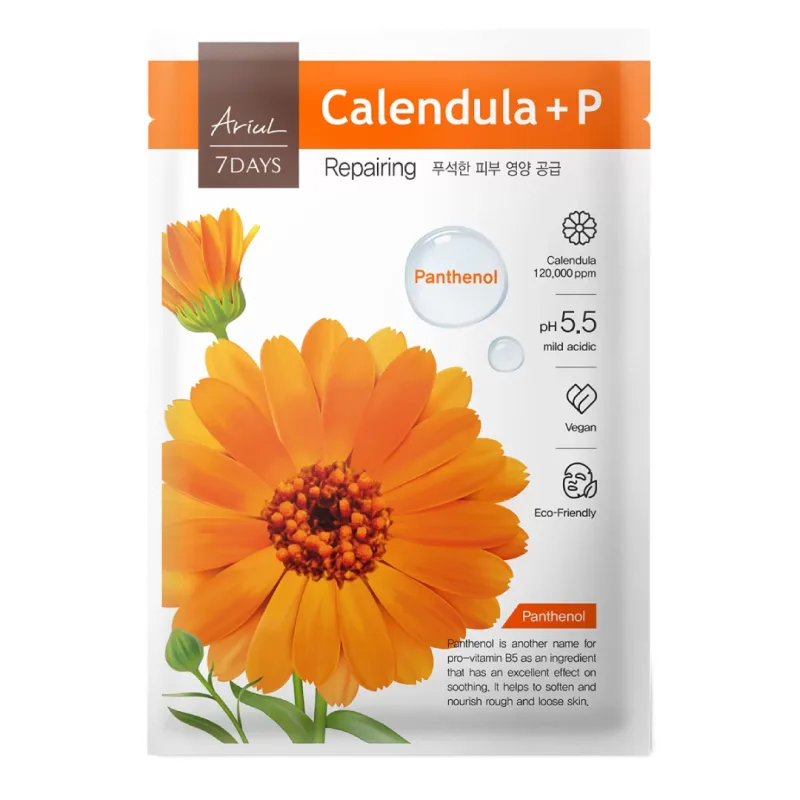 Masca cu Galbenele si Panthenol, 7Days Plus, 1 bucata, Ariul — preț și oferte