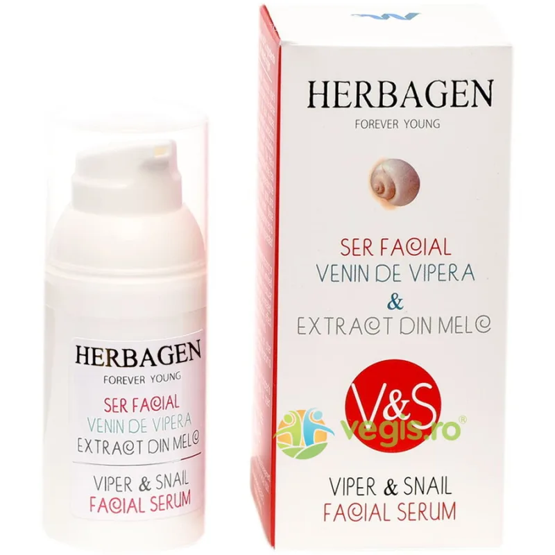 Ser Facial cu Venin de Vipera si Extract de Melc 30g Herbagen — preț și oferte