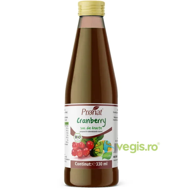 Suc de Merisoare (Afine Rosii) Ecologic/Bio 330ml MEDICURA — preț și oferte