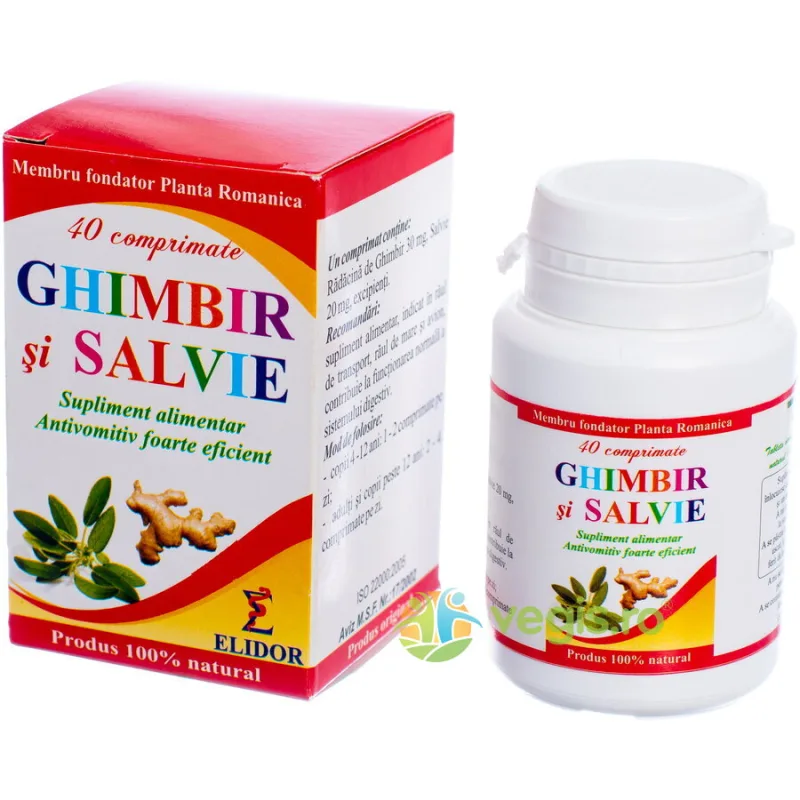 Ghimbir si Salvie 40cpr ELIDOR — preț și oferte