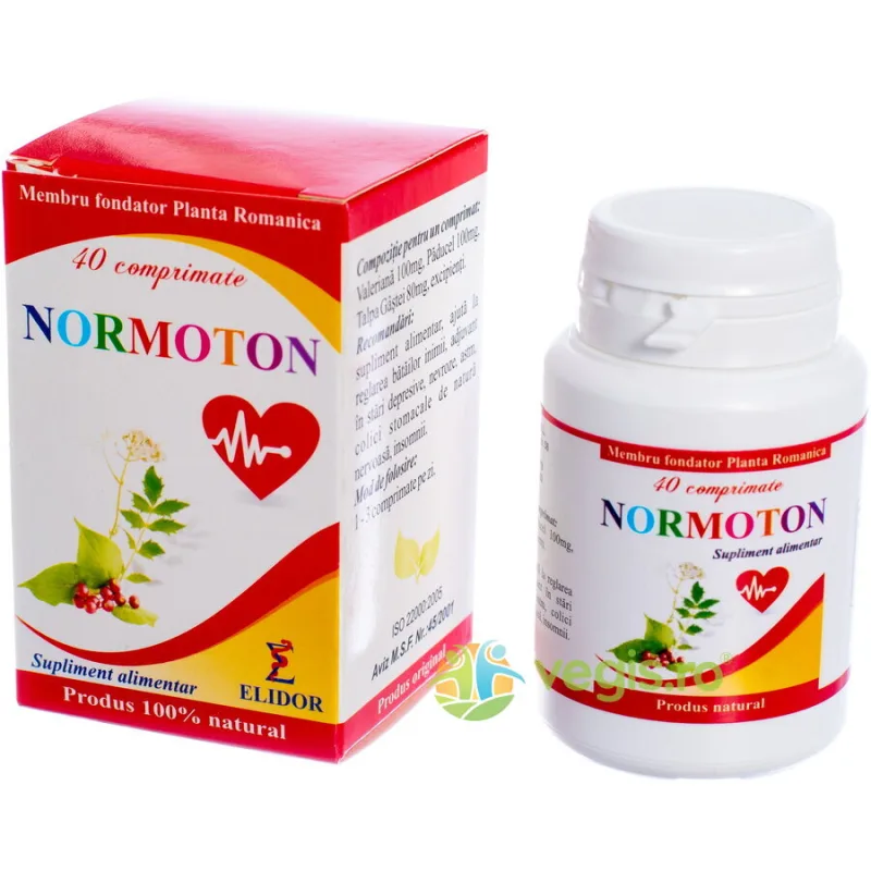 Normoton (Regleaza Activitatea Cardiaca) 40cpr ELIDOR — preț și oferte