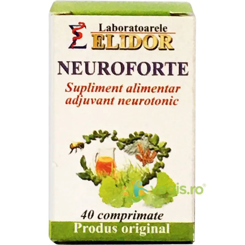 Neuroforte (Adjuvant Neurotonic) 40cpr ELIDOR — preț și oferte