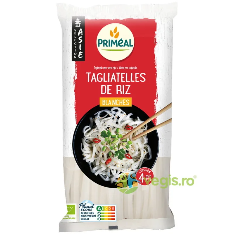 Paste Asiatice - Tagliatele din Orez Alb Ecologice/Bio 400g PRIMEAL — preț și oferte