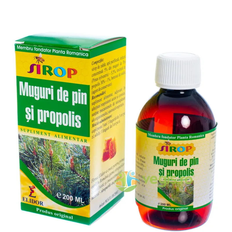 Sirop Muguri de Pin si Propolis 200ml ELIDOR — preț și oferte