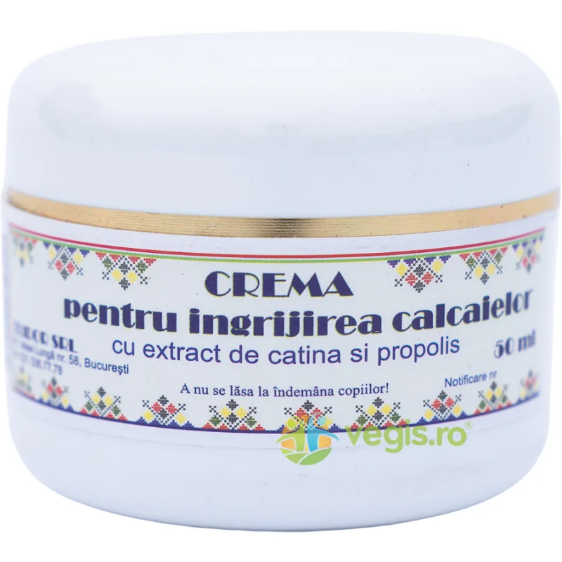 Crema pentru Ingrijirea Calcaielor cu Extract de Catina si Propolis 50g — preț și oferte