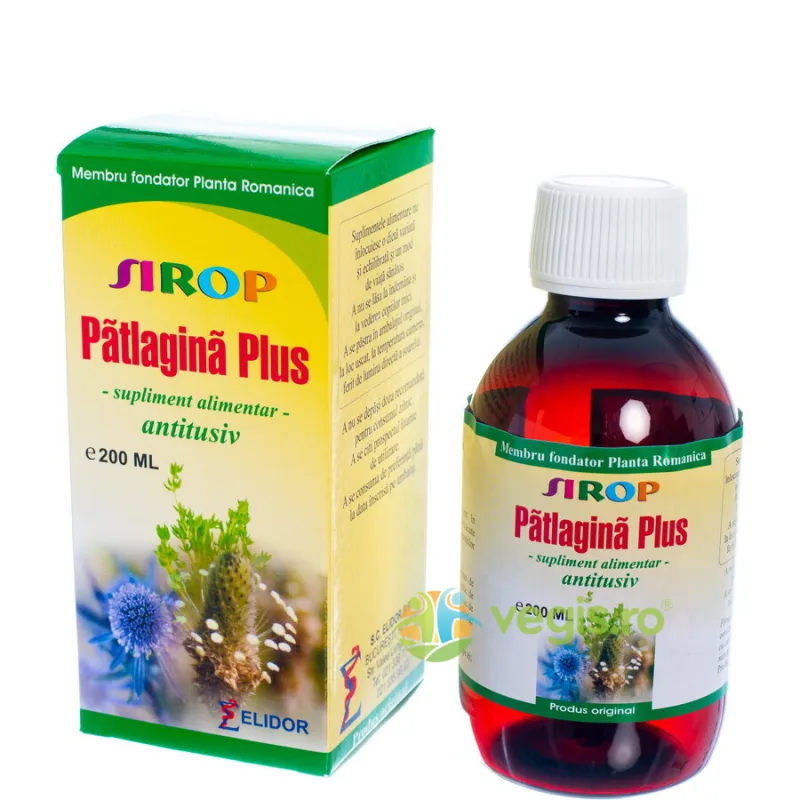 Sirop Patlagina Plus 200ml ELIDOR — preț și oferte