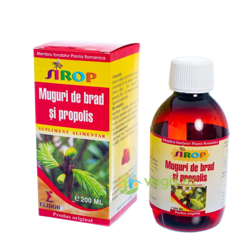 Sirop de Muguri de Brad si Propolis 200ml ELIDOR — preț și oferte
