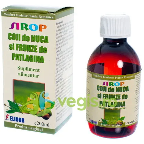 Sirop de Coji de Nuca si Frunze de Patlagina 200ml ELIDOR — preț și oferte