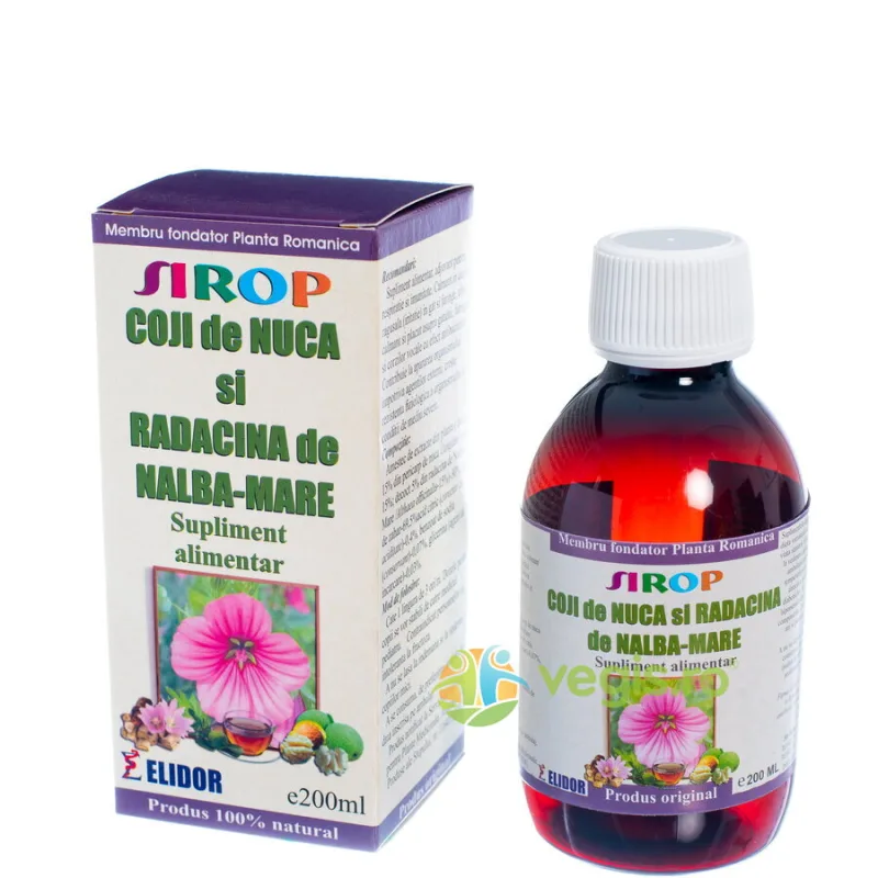 Sirop de Coji de Nuca si Radacina de Nalba Mare 200ml ELIDOR — preț și oferte