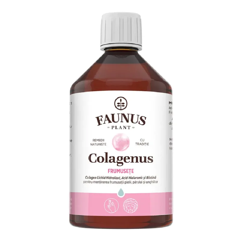 Colagenus Frumusete, colagen lichid pentru piele, unghii si par, 500ml, Faunus Plant — preț și oferte
