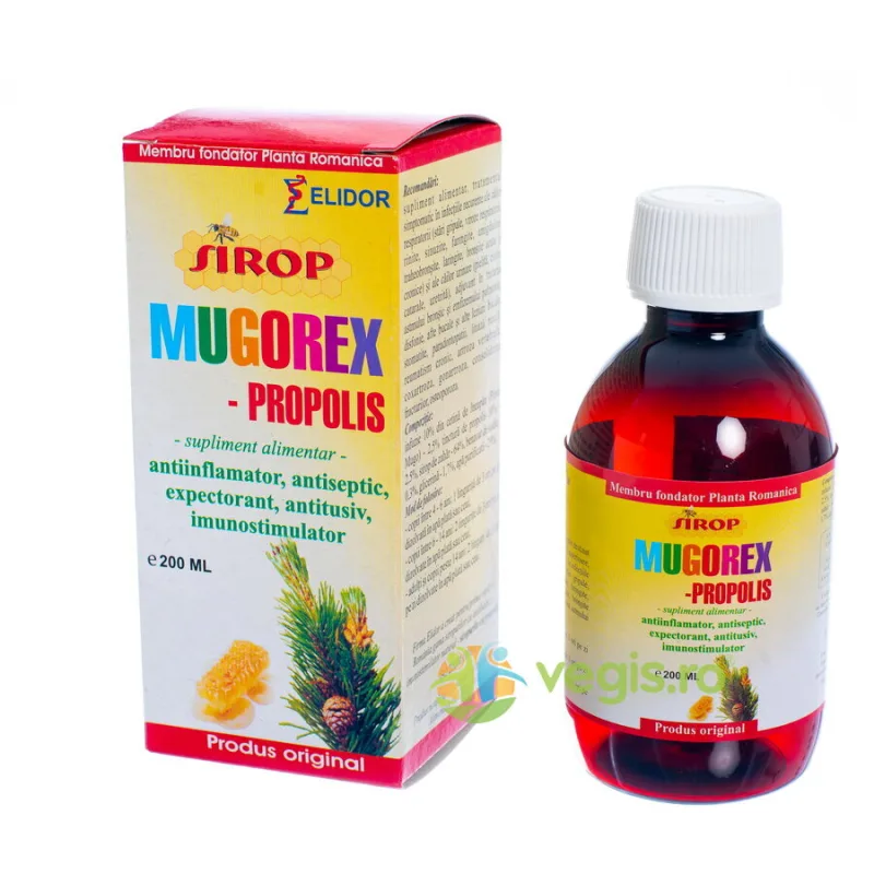 Sirop Mugorex si Propolis (Antiinflamator, Antiseptic) 200ml ELIDOR — preț și oferte