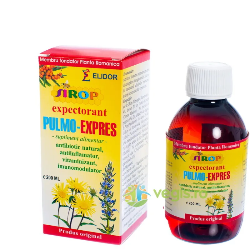 Sirop Pulmo-Expres (Sustine Sistemul Respirator) 200ml ELIDOR — preț și oferte