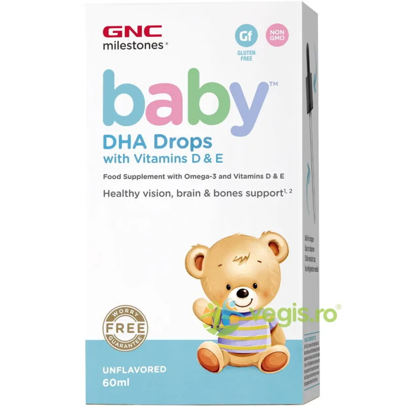 Picaturi cu DHA pentru Bebelusi Milestones Baby 60ml GNC — preț și oferte