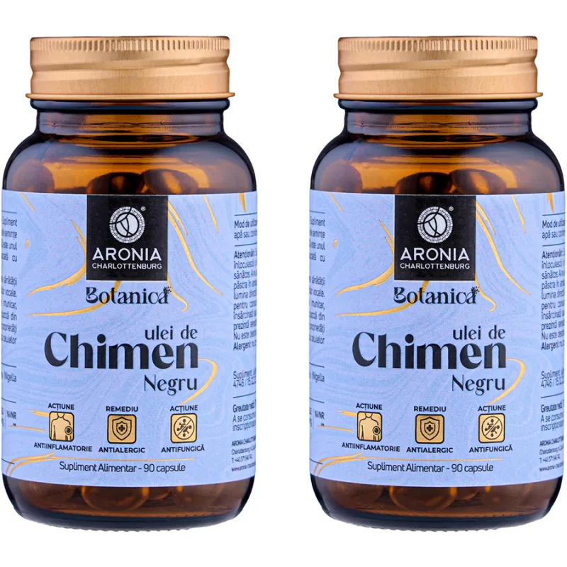 Pachet Ulei de Chimen Negru (Negrilica) 90cps + 90cps Aronia Charlottenburg — preț și oferte