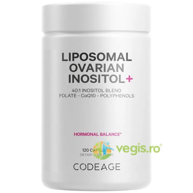 Liposomal Ovarian Inositol+ (Myo-Inozitol Ovarian cu Coenzima Q10) 120cps CODEAGE — preț și oferte
