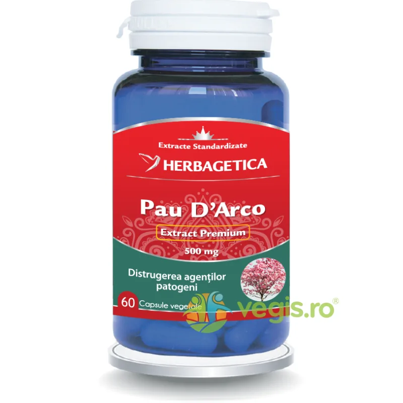 Pau D'Arco 60cps HERBAGETICA — preț și oferte