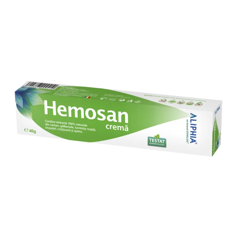 Crema pentru hemoroizi Hemosan, 40g, Aliphia — preț și oferte