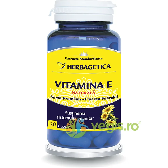 Vitamina E 30cps HERBAGETICA — preț și oferte