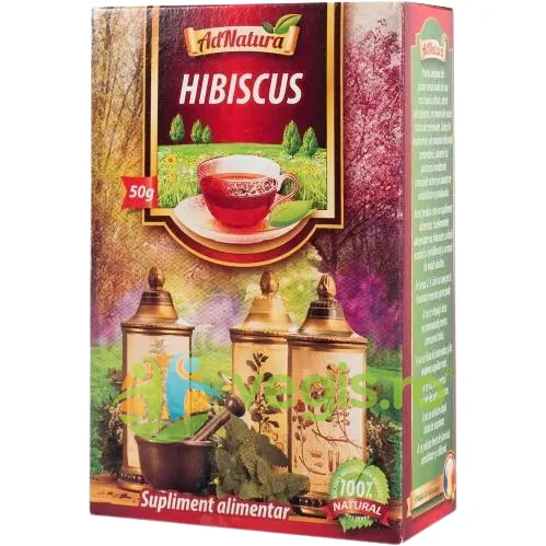 Ceai Hibiscus Flori 50g ADNATURA — preț și oferte
