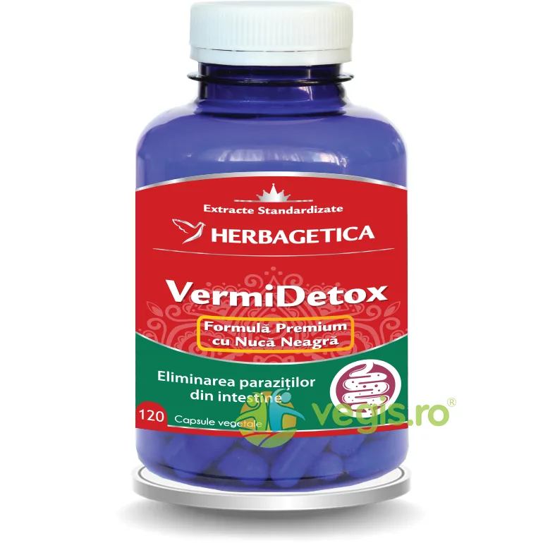 Vermidetox 120cps HERBAGETICA — preț și oferte