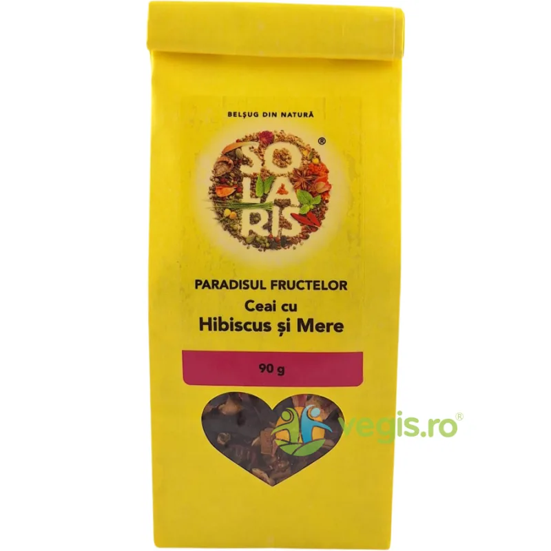 Ceai cu Hibiscus si Mere Paradisul Fructelor 90g SOLARIS — preț și oferte