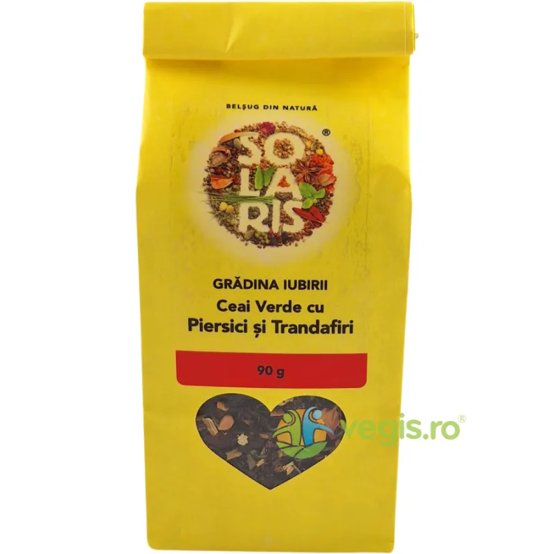 Ceai Verde cu Piersici si Trandafiri Gradina Iubirii 90g SOLARIS — preț și oferte