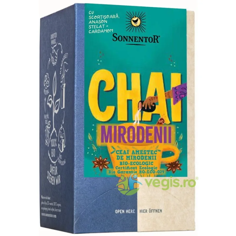 Ceai Chai Amestec de Mirodenii Ecologic/Bio 18dz SONNENTOR — preț și oferte