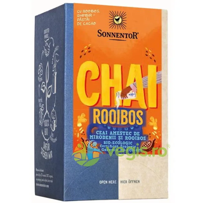 Ceai 'Chai' Rooibos si Amestec de Mirodenii Ecologic/Bio 18dz SONNENTOR — preț și oferte