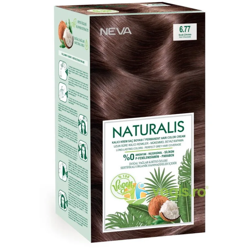 Vopsea de Par Ciocolatiu 6.77 fara Amoniac Naturalis 150ml NEVA — preț și oferte
