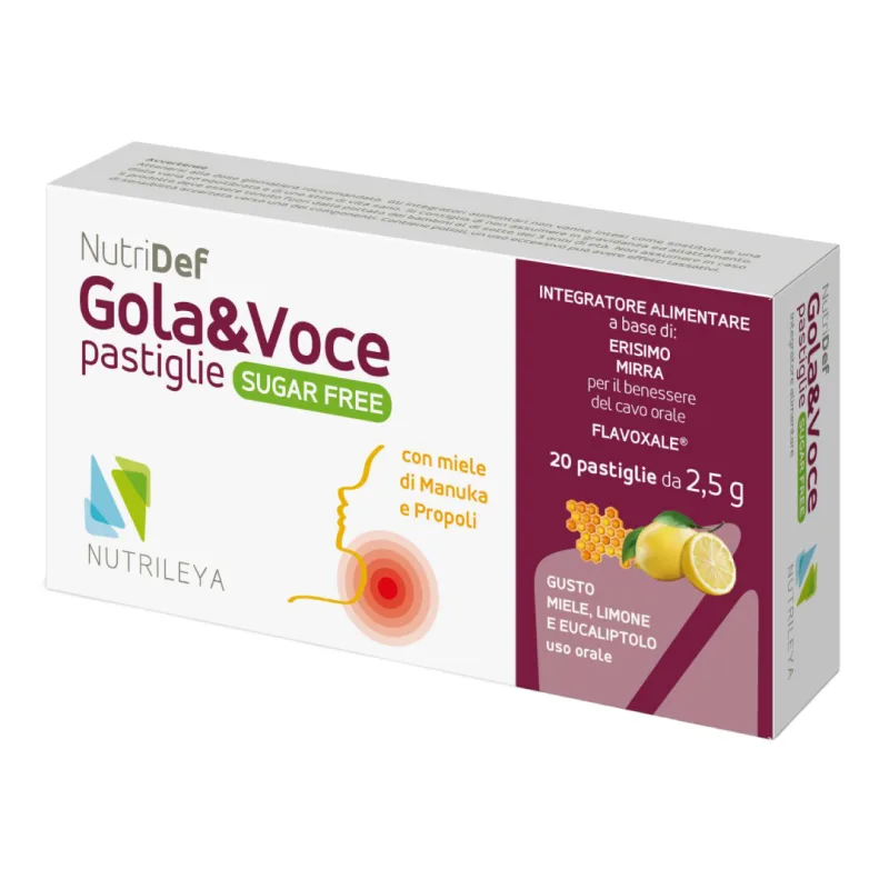 Gola&Voce lamaie si miere de Manuka fara zahar NutriDef, 20 dropsuri, Nutrileya — preț și oferte
