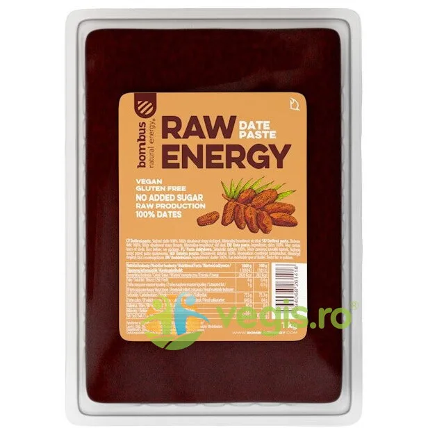 Pasta Pura de Curmale Raw Energy fara Gluten 1kg BOMBUS — preț și oferte