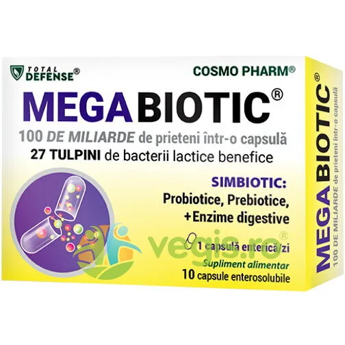 Mega Biotic 10cps enterosolubile COSMO PHARM — preț și oferte