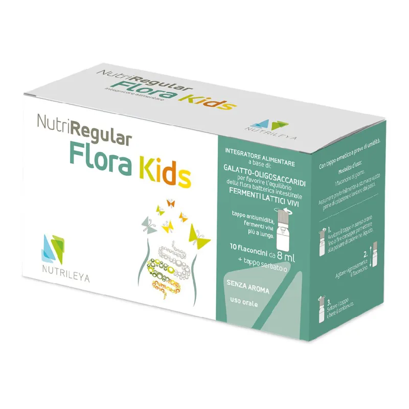 Nutriregular flora kids, 10 flacoane*10ml, Nutrileya — preț și oferte