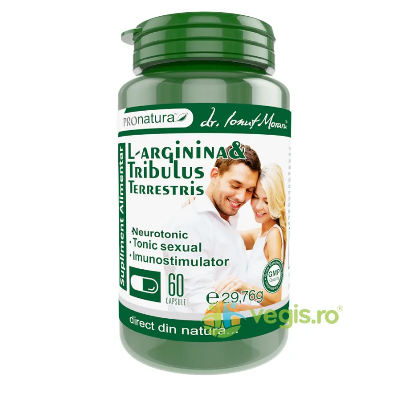L-Arginina si Tribulus Terrestris 60cps Medica - Pro Natura — preț și oferte