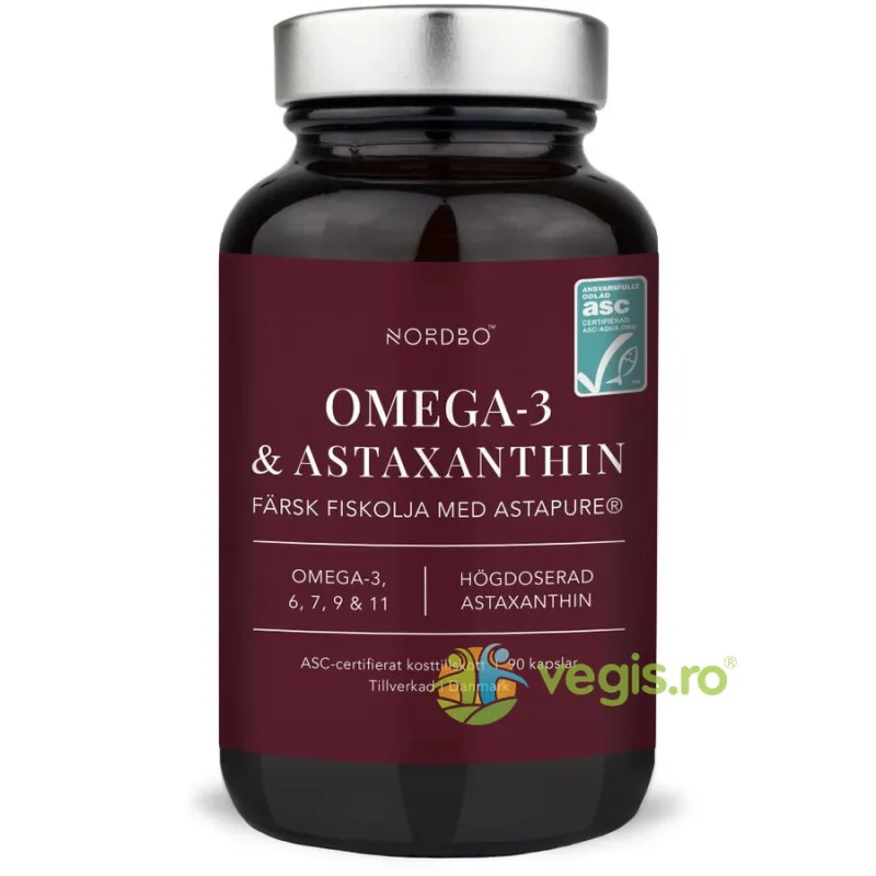 Omega-3  Astaxanthin 90cps NORDBO — preț și oferte